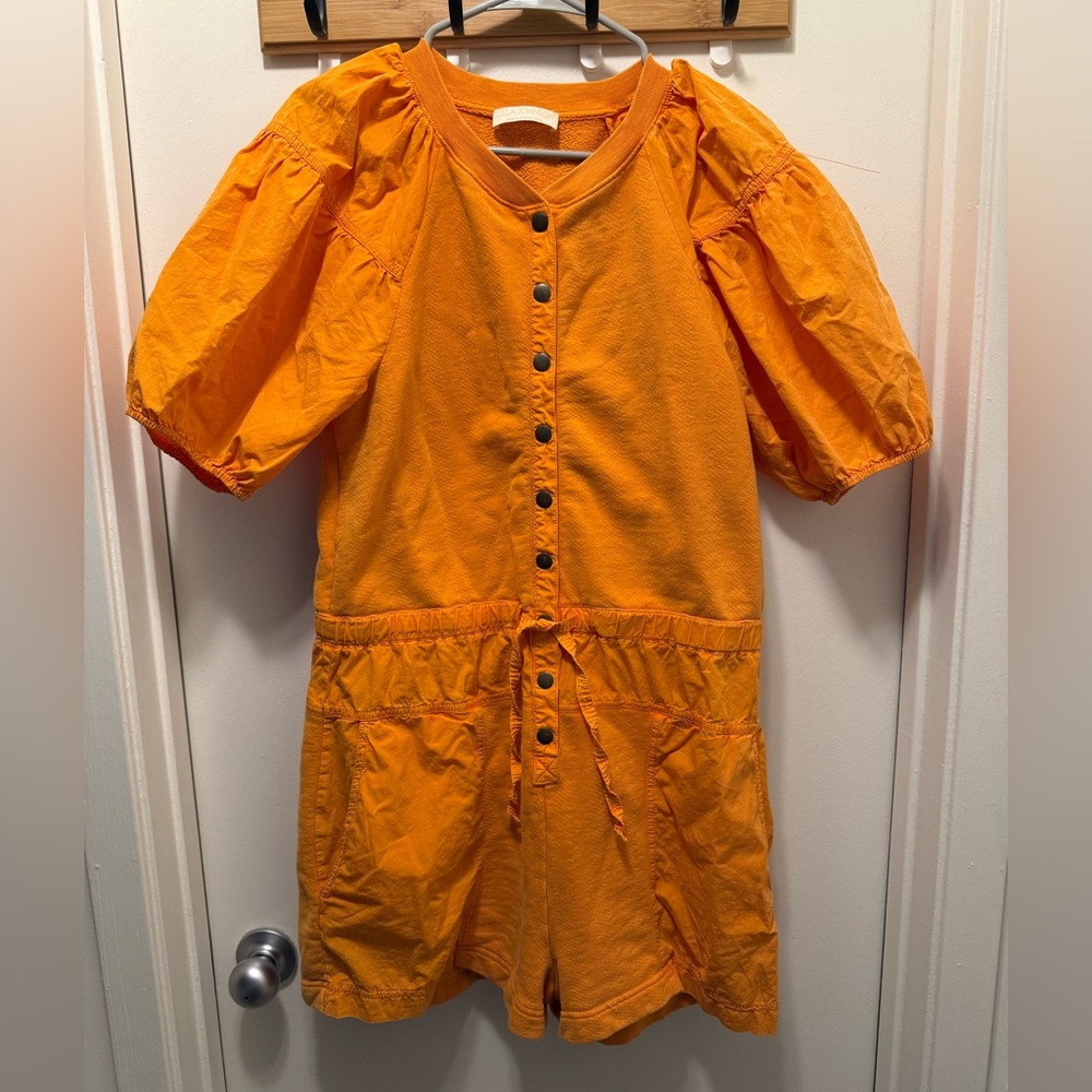 Ulla Johnson Vibrant Orange Romper